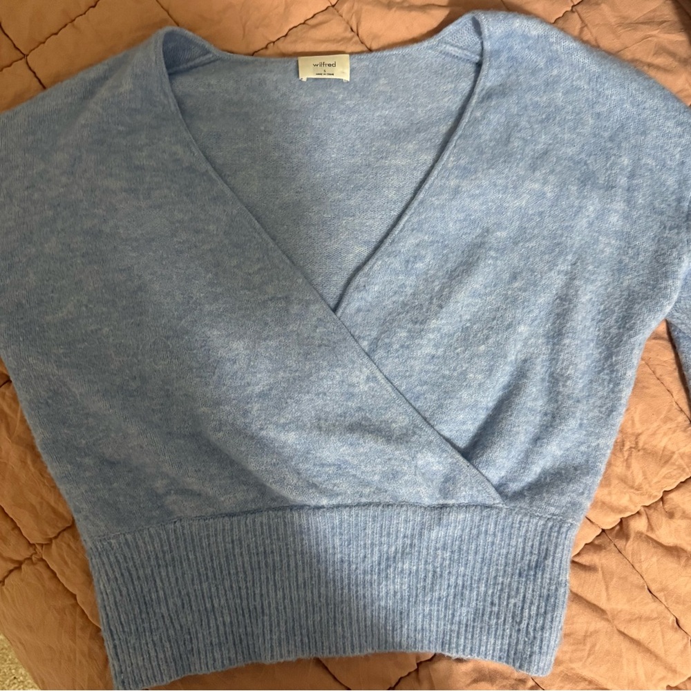 Wilfred dew blue dear sweater